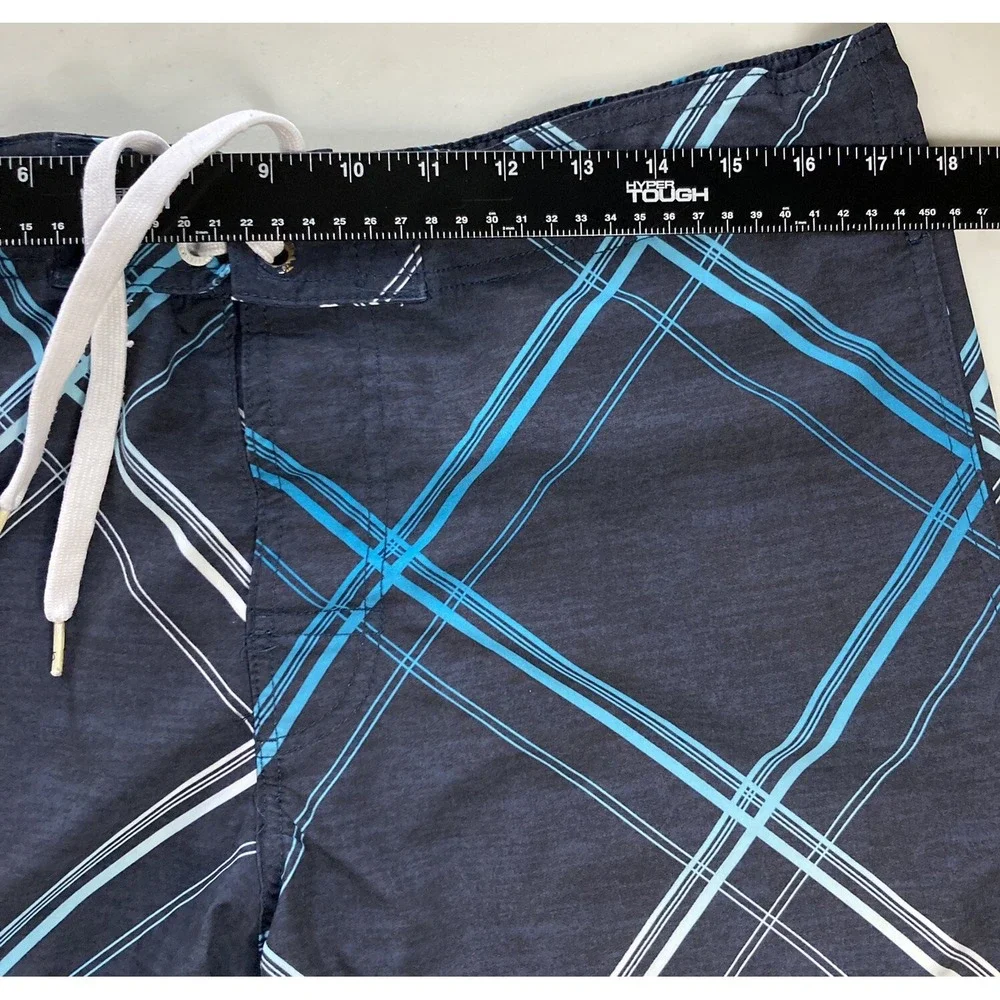 OP Ocean Pacific Swim Trunks Board Short Mens Size M/32-34 Blue Light Blue Retro